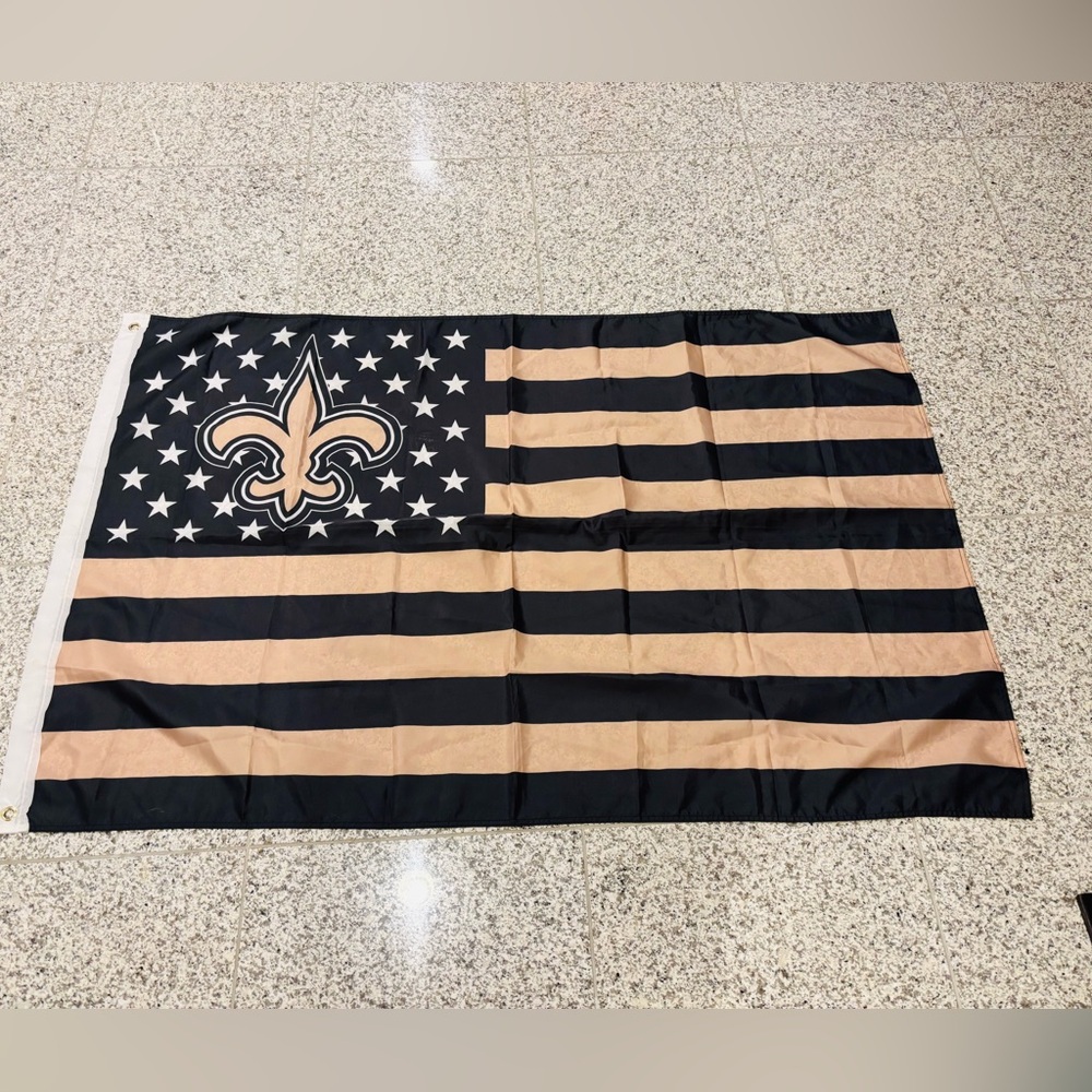 NFL NEW ORLEANS Black and Gold Flag, See Measurements